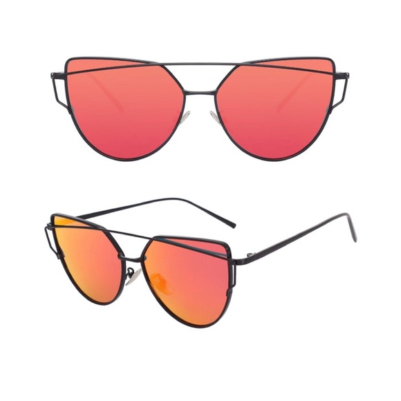 🆕 Cat Eye Aviator Mirror Sunglasses - Picture 2 of 3